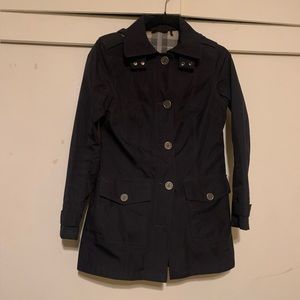 Barbour Waterproof Creran Hooded Rain Jacket - Dark Navy Sz 4 US